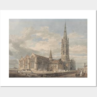 North East View of Grantham Church, Lincolnshire by J.M.W. Turner Posters and Art